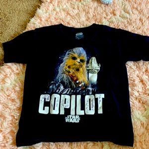 Black Star Wars chewbaca t shirt kids size small